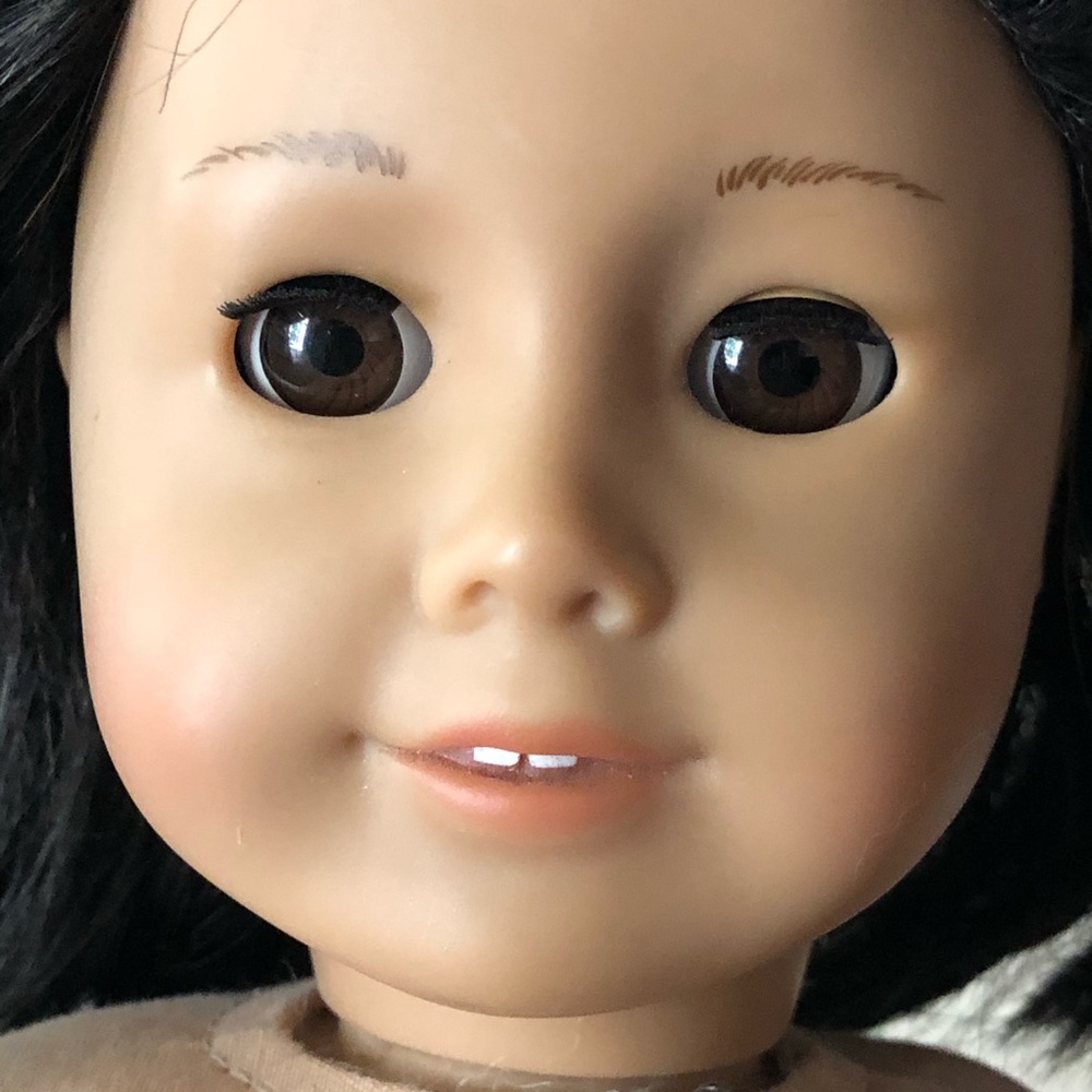 READ American girl Doll short brunette hair 2008 18”
